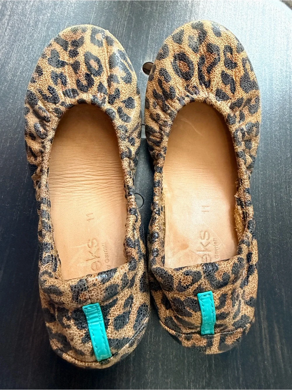 Kids Leopard Tieks, Size 11C